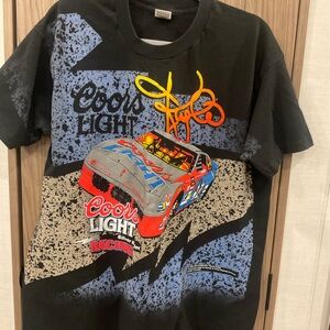 Vintage Fruit Of The Loom Car Racing T Shirt Mens Size Xl